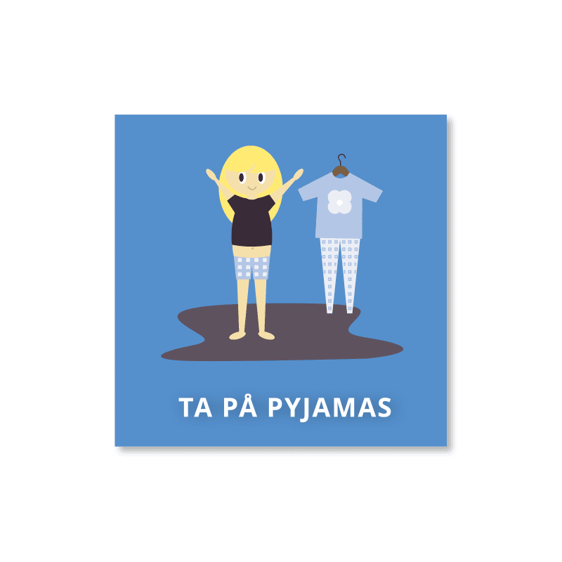 Familjehemscenter aktivitetsmagneter: Ta på pyjamas